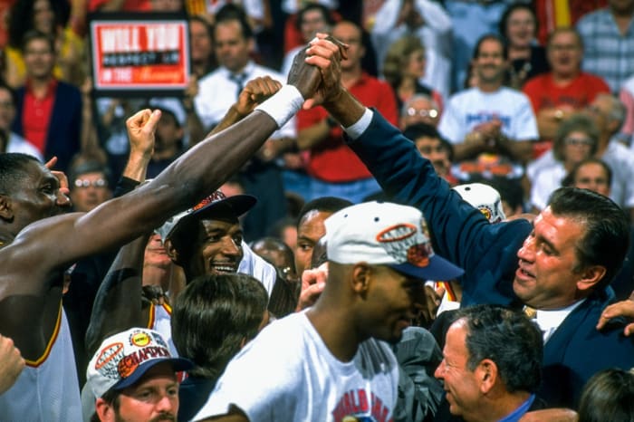 “It’s a lifetime relationship,” Olajuwon says of Tomjanovich, who he spent 16 seasons with in Houston.